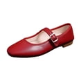 thumbnail image 2 of HAJWOH Womens Mary Jane Shoes 2026 New Slip on Dressy Ballet Flats Shoes for Women Non-Slip Fashion Shoes for Casual Formal Work School Office Walking Red 41, 2 of 4
