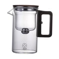 thumbnail image 2 of veasfak Glass Tea Pot Tea Infuser Tea and Water Separation Cup Outdoor Wooden Handle 530ml Clear, 2 of 9