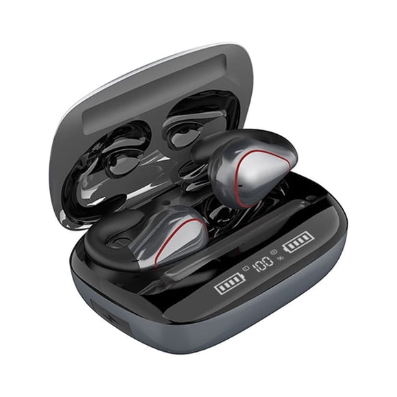 Auriculares manos libres Matsuzay Conducción ósea Bluetooth 5.0 Estuche de carga Gancho para la oreja Gris