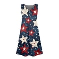 thumbnail image 5 of CCRFTGI 4th of July Dresses for Kids Girls 10-12 Funny Heart Stars A-Line Dress Party V-Neck Independence Day Sleeveless Girls Clothes 2026 Summer Stylish Dress for Girls Navy 9-10 Years, 5 of 5