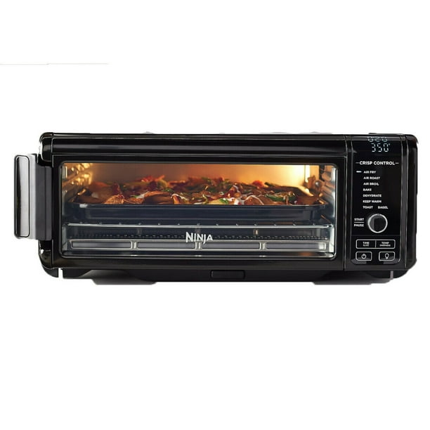 Restored Ninja SP101 Foodi 8in1 Digital Air Fry, Large Toaster Oven Keep Warm Black (Refurbished