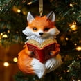 thumbnail image 4 of Gallickan Fox Christmas Ornament, Cute Acrylic Animal Pendant, Christmas Tree Decor, Woodland Creature Design, for Holiday Display and Animal Theme, B, 4 of 5