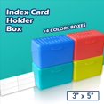 thumbnail image 3 of 8x Caja para Guardar Tarjetas de Índice de 3 X 5 Pulgadas, Caja Organizadora para Guardar Tarjetas de Índice de 3 X 5 Pulgadas, Paquete de 4 Colores, 3 of 5