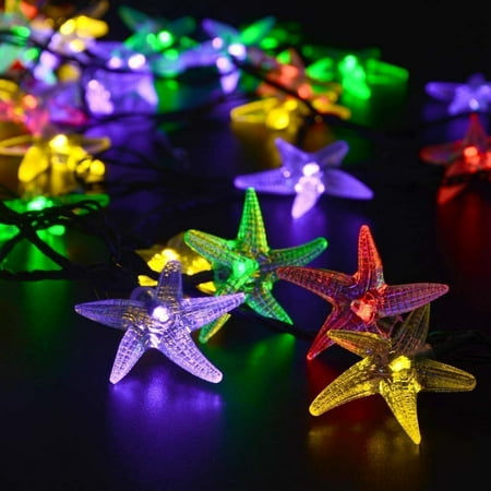 Kaimao 16ft 20led Multicoloured Solar Powered String Lights Stars Kaimao 16ft 20led Multicoloured Solar Powered String Lights Stars Shape Fairy Ip44 Waterproof Led Decorative Ambiance Lighting For Yard