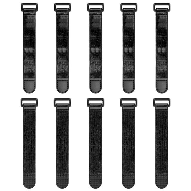 Trilancer Correas Elásticas Con Tiras Antideslizantes 6 X 1 (Paquete De 10) Correas De Gancho Y Bucle Multiusos Resistentes Para Cables De Extensión Cables Cuerdas Mangueras Pantalones De Bicicleta Li