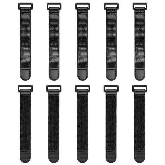 Trilancer Correas Elásticas Con Tiras Antideslizantes 6 X 1 (Paquete De 10) Correas De Gancho Y Bucle Multiusos Resistentes Para Cables De Extensión Cables Cuerdas Mangueras Pantalones De Bicicleta Li