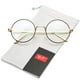 thumbnail image 5 of Gafas Pro Acme Retro con montura redonda de metal y lente transparente, color dorado, 5 of 5
