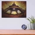 thumbnail image 4 of Luxe Metal Art 'Eiffel Apocalypse Color' by Sebastien Lory, Metal Wall Art, 16"x12", 4 of 7