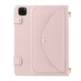 thumbnail image 5 of for iPad Pro 11-Inch Case 2024 Release, Protective Folio Case with Card Slots & Zipper Pocket & Pencil Holder, Built-in Stand Wallet Function, PU Leather Portable Crossbody Strap Cover, Pink, 5 of 11