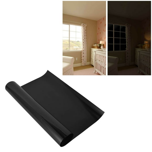 Total Blackout Window Film, Light Blocking Explosion Proof Static Cling Glass Tint Sticker For , 16.3 X 78.7 Inch