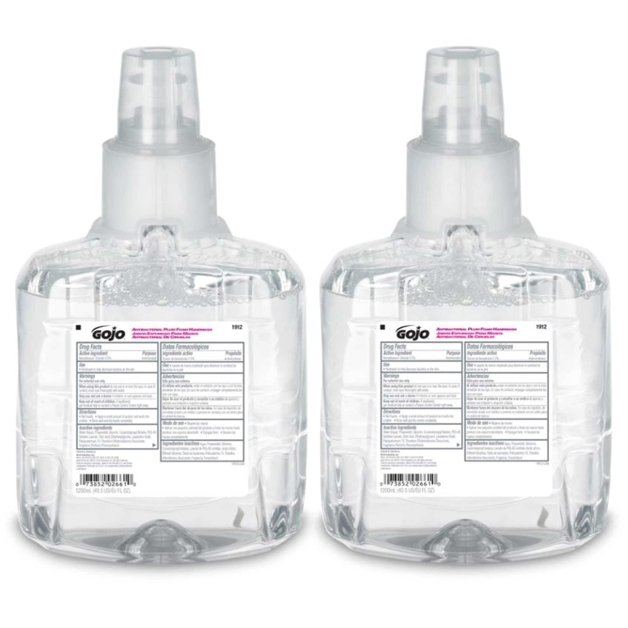 GOJO Antibacterial Foam Handwash Refill Plum 1200mL Refill 2/Carton 191202CT