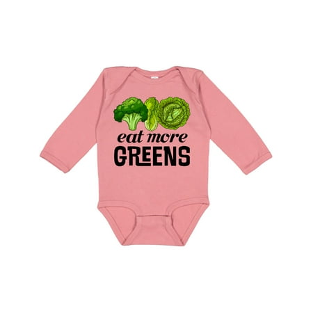 

Inktastic Eat More Greens Broccoli Cabbage Gift Baby Boy or Baby Girl Long Sleeve Bodysuit