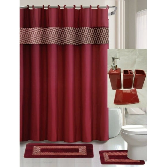 Burgundy Shower Curtain