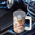 thumbnail image 5 of Xmas Holiday Snowflakes 30oz Stainless Steel Coffee Tumbler with Handle and Straw Lid, Winter Insulated Leak Proof Travel Mug, Gifts for Women, 5 of 5