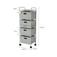 thumbnail image 2 of Lavish Home 4-Drawer Fabric Dresser Cart for Closet, Portable Storage Unit for Home and Office (Gray), 2 of 6