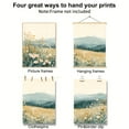 thumbnail image 4 of Set of 3 Frameless Mountain Daisy Wildflowers Landscape Paintings, Triptych Nursery Wall Art, Large Wildflowers Living Room Decor, Abstract Nature Landscape Artwork Wall Decor for Living Room, Bedro, 4 of 4