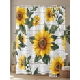thumbnail image 4 of Fsddascl Farmhouse Sunflowers Shower Curtain Set - 72" x 78" Washable Bathtub Curtain with 12 Hooks, Botanical Floral Wooden Grain Waterproof Fabric Stall Shower Curtains for Bathroom/Bathtub Décor, 4 of 6