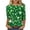 Green 05, variant on 3/4 Sleeve T-shirts for Women- St Patricks Day Shirt Women Crew Neck Base Graphic Tees Leaves Print Green Tops (XL, Green 05)