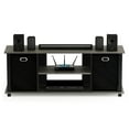 Furinno 13054 Econ Entertainment Center w/Storage Bins, French Oak Grey