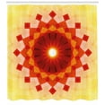 thumbnail image 3 of Ambesonne Mandala Shower Curtain, Fluorescent Rays Squares, 69"Wx75"L, Multicolor, 3 of 3