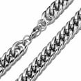 thumbnail image 5 of 7-18mm 316L Stainless Steel Links Silver Curb Cuban Chain Men Necklace 7"-40", 5 of 5