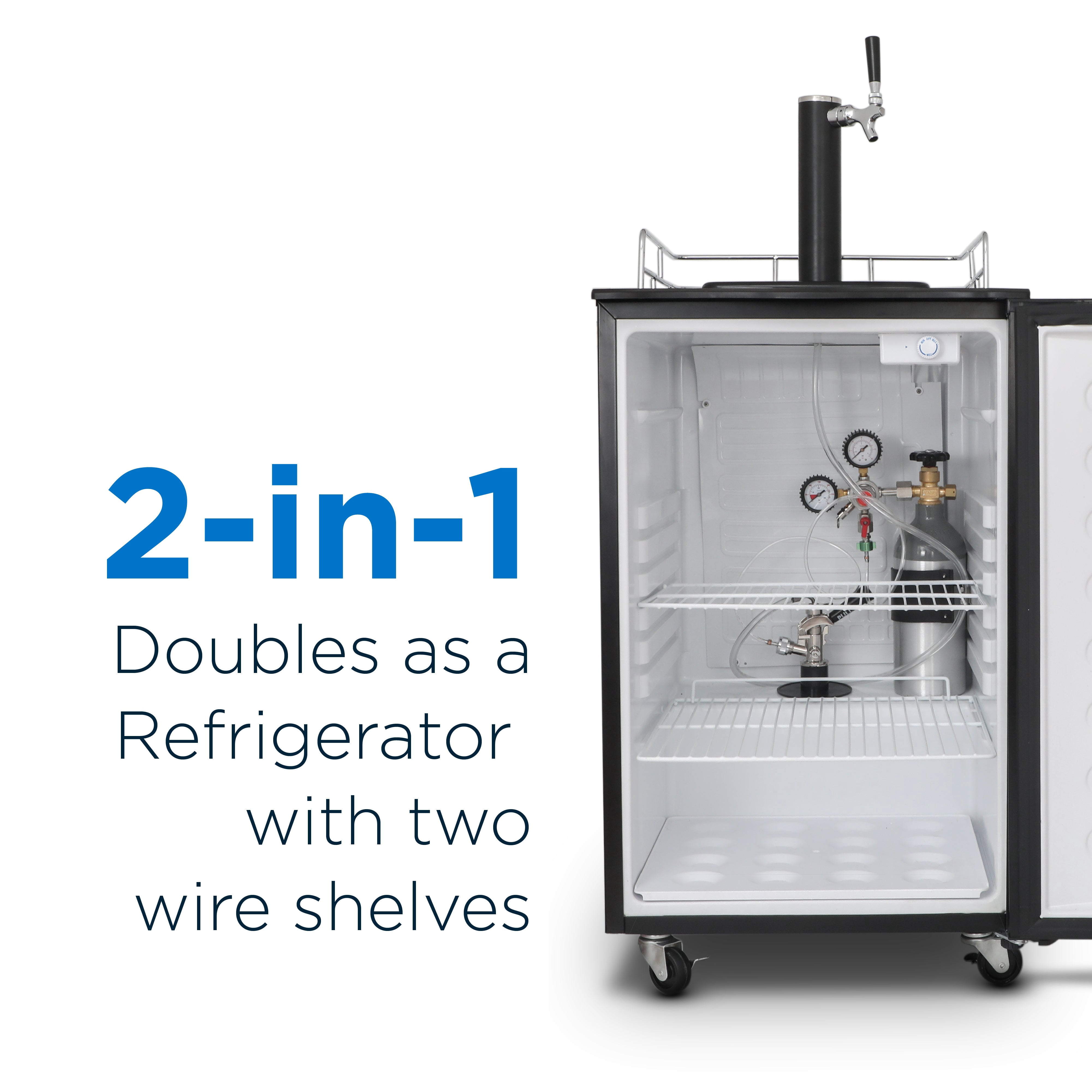 Commercial Cool Single Tap Kegerator with Adjustable Temperature