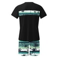 thumbnail image 4 of VBTAPA Men's 2 Piece Outfits Hawaiian Tropical Graphic T Shirt and Shorts Set Summer Beach Vacation Sets with Pockets Sales of Today Black S, 4 of 6