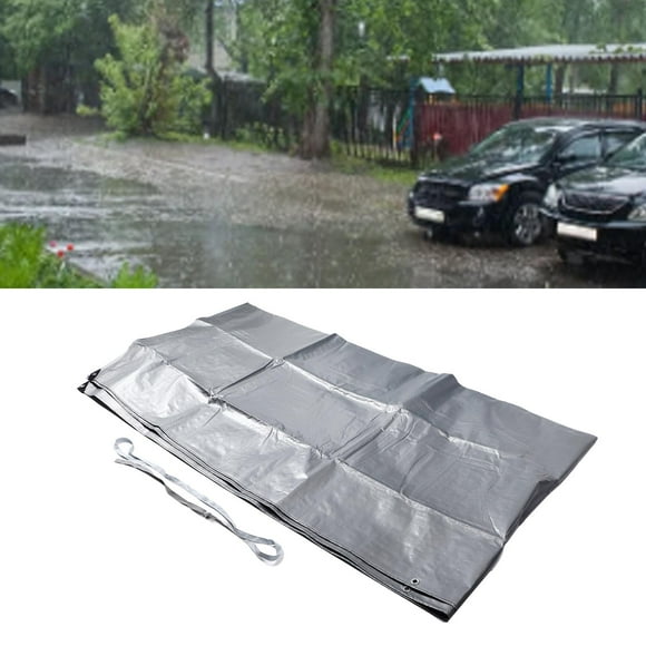 Protective Poly Tarp Cover Thick Double Silver Waterproof Heat Insulating Sunproof Tear Proof Multipurpose Tarp 13.12ft Width 19.69ft Length