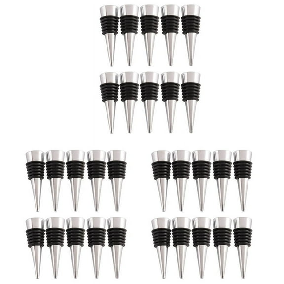 Wine Stopper,30Pcs Reusable Bottle Stoppers with Leak Proof Airtight,DIY Wine Cork for Bar,Holiday Party,Keep Wine Fresh