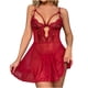 thumbnail image 1 of Señoras Linda Chica Sólido Lencería erótica Deep V Lace Bow Traje Suspender Falda Fridja nalpqowj41624, 1 of 9