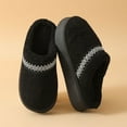 thumbnail image 2 of Yindaity Slippers for Women Women's Shearling Suede Slippers, Memory Foam Australian Sheepskin Waterproof Indoor Outdoor House Shoes with Rubber Sole(Black,14.45), 2 of 5