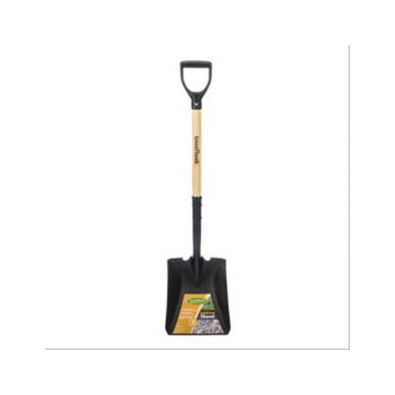 Green Thumb GT-TS204 Square Point Garden Transfer Shovel, Wood D-Handle - Quantity 6