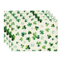 Smile Lucky Shamrock St. Patrick's Day Placemats 12 x 18 Inch Set of 4