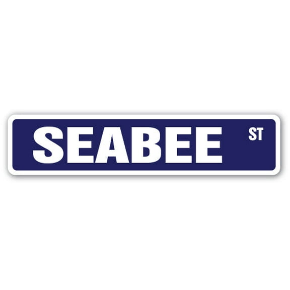 SEABEE Street Sign united states naval construction forces | Indoor/Outdoor |  14" Wide