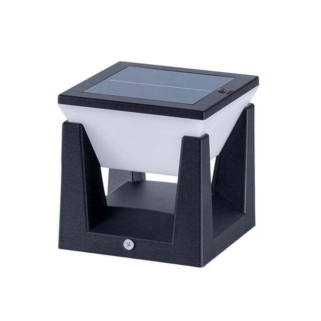 Feltree Modern Solar Column Light - Waterproof Post Lighting for Gates, Driveways & Garden Pillars