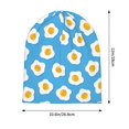 thumbnail image 2 of Beanie for Men and Women, Cute Fried Egg Turquoise Cozy Winter Hat Beanies Hats Skull Cap, Soft Cool Knit Hats for Women Men Men's Skullies & Beanies, 2 of 5