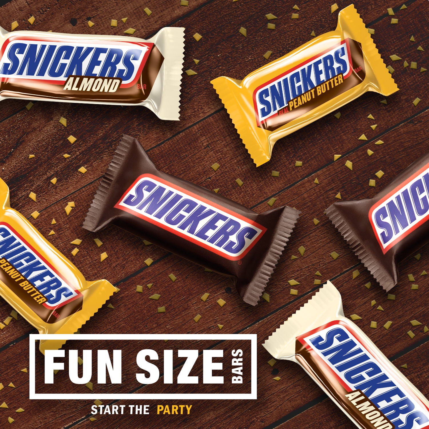 Snickers Peanut Butter Candy Bars Squared, Fun Size Snacks 11.5 oz (326 g)