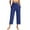 Blue, variant on Styesk Women's Pants Women'S Solid Color Casual Sports Yoga Straight Leg Solid Color Pocket Nine-Point Pants
