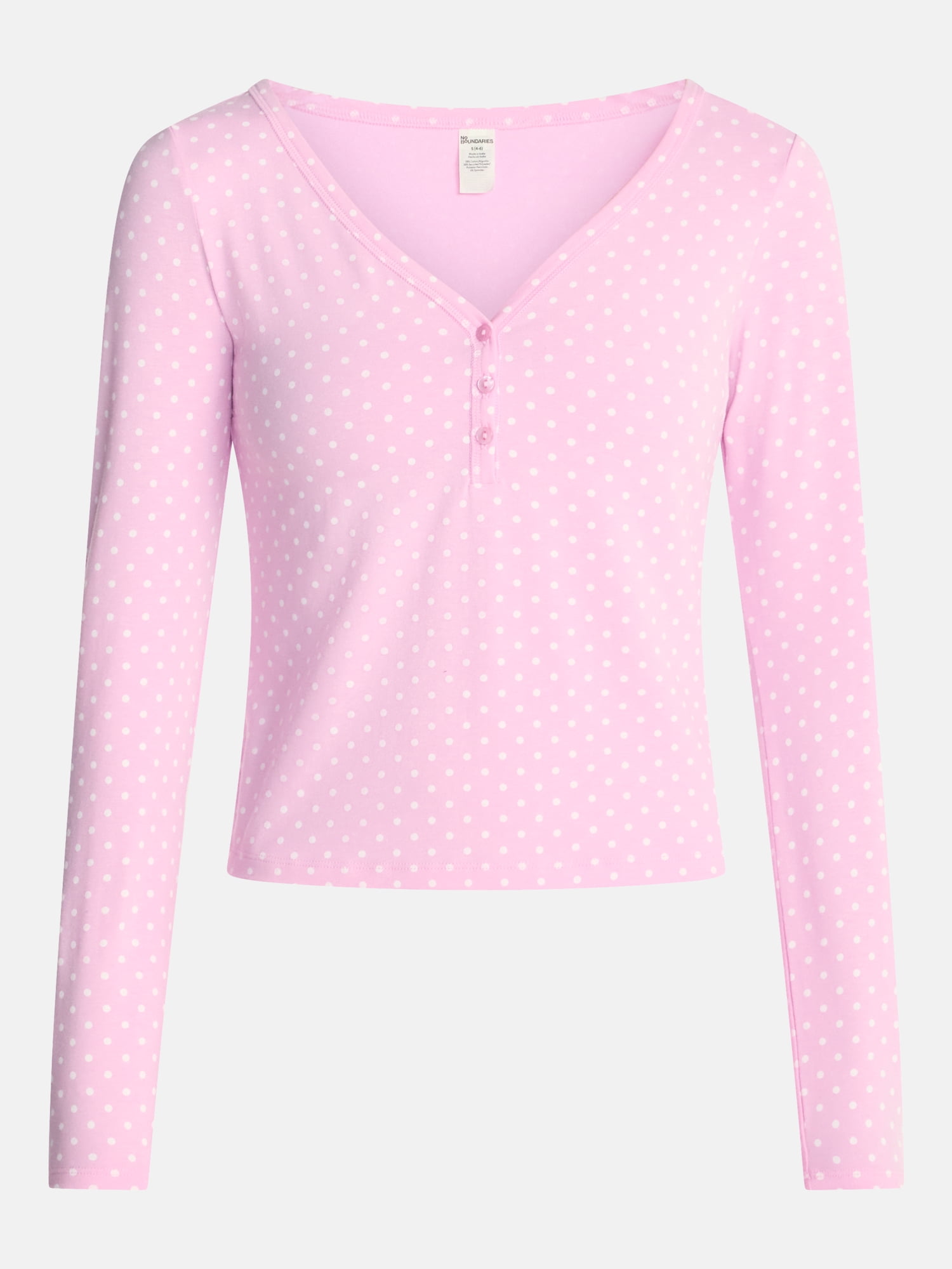 No Boundaries Cloud Core Henley Sleep Shirt, Women's XXS-3X