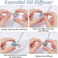 thumbnail image 5 of 2 Styles Diffuser Oil Pendant Essential Oil Necklace with 26Pcs Natural Lava Rock Pads Perfume Scent Diffuser Necklace Pendants Jewelry Gift for Woman Mother Present, 5 of 7