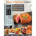 thumbnail image 4 of Nuwave Bravo Pro Smart Air Fryer Combo de horno tostador, encimera de horno de convección Airfryer, funciones 12 en 1 con tecnología más rápida y uniforme, 1800W, 50-450°F, sin PFAS, 21QT, menta, 4 of 5