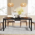 thumbnail image 4 of Tribesigns 62.99-Inch Dining Table with Metal Legs and Hardware, Brown, 4 of 7