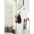 thumbnail image 3 of Amerock Burbank Transitional Single Prong Satin Nickel/Polished Chrome Wall Hook, 3 of 9