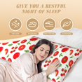 thumbnail image 6 of Zufioo Fresh Red Tomato Print 20x54 Inch Long Body Pillowcase, without Pillow Core, Pillow Case with Hidden Zipper, Ideal Gift for Home Furnishings, 6 of 7