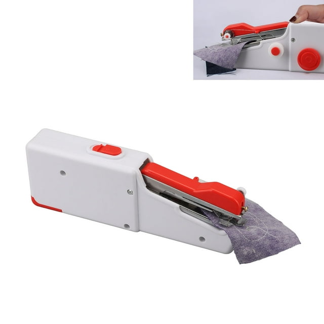 Machine à Coudre Électrique Portable, Design Ergonomique Rouge Alimentée par Batterie en Plastique Acier Inoxydable pour Débutants pour la Maison