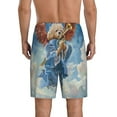 thumbnail image 5 of Cauagu Dog Angel Ascension Print Pajama Bottoms for Men Sleep Pajama Shorts Elastic Waistband Sleep Pajama Short Men's PJ Shorts -4X-Large, 5 of 6