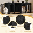 thumbnail image 4 of Hzuaneri Dog Crate Furniture for 2 Dogs, 63" Large Dog Kennel with Divider and Cushion for Medium Large Dogs, Double Dog Crate Furniture TV Stand, Black, 4 of 8