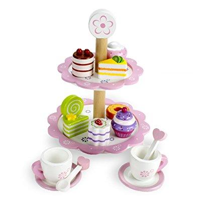 wooden tea time set