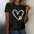 thumbnail image 6 of Puyaiuu Dog Mom Shirts for Women Dog Lover Tshirts Cute Paw Love Heart Print Tee Tops Gift, 6 of 6