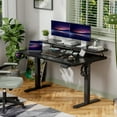 thumbnail image 4 of Homall 55" Wide Home Office Electric Height Adjustable Standing Desk Lifting Range 28~46" Computer Desk with Monitor Stand,Black, 4 of 7